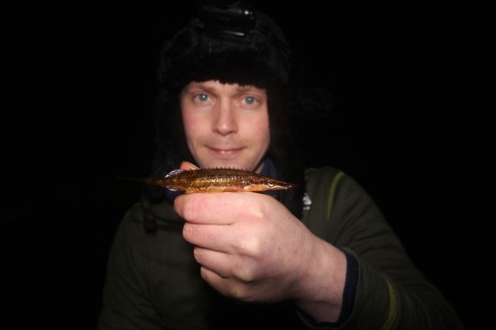 Dag Henrik med norgesrekord på tangstikling - 18,6g. Foto: Andreas Næristorp